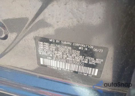 2024 Subaru Impreza Base 5-Door из США, поврежденный, VIN JF1GUABC1R8255650